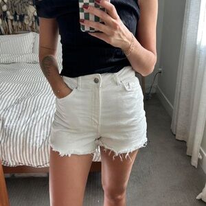 H&M Divided White Jean Shorts | 2